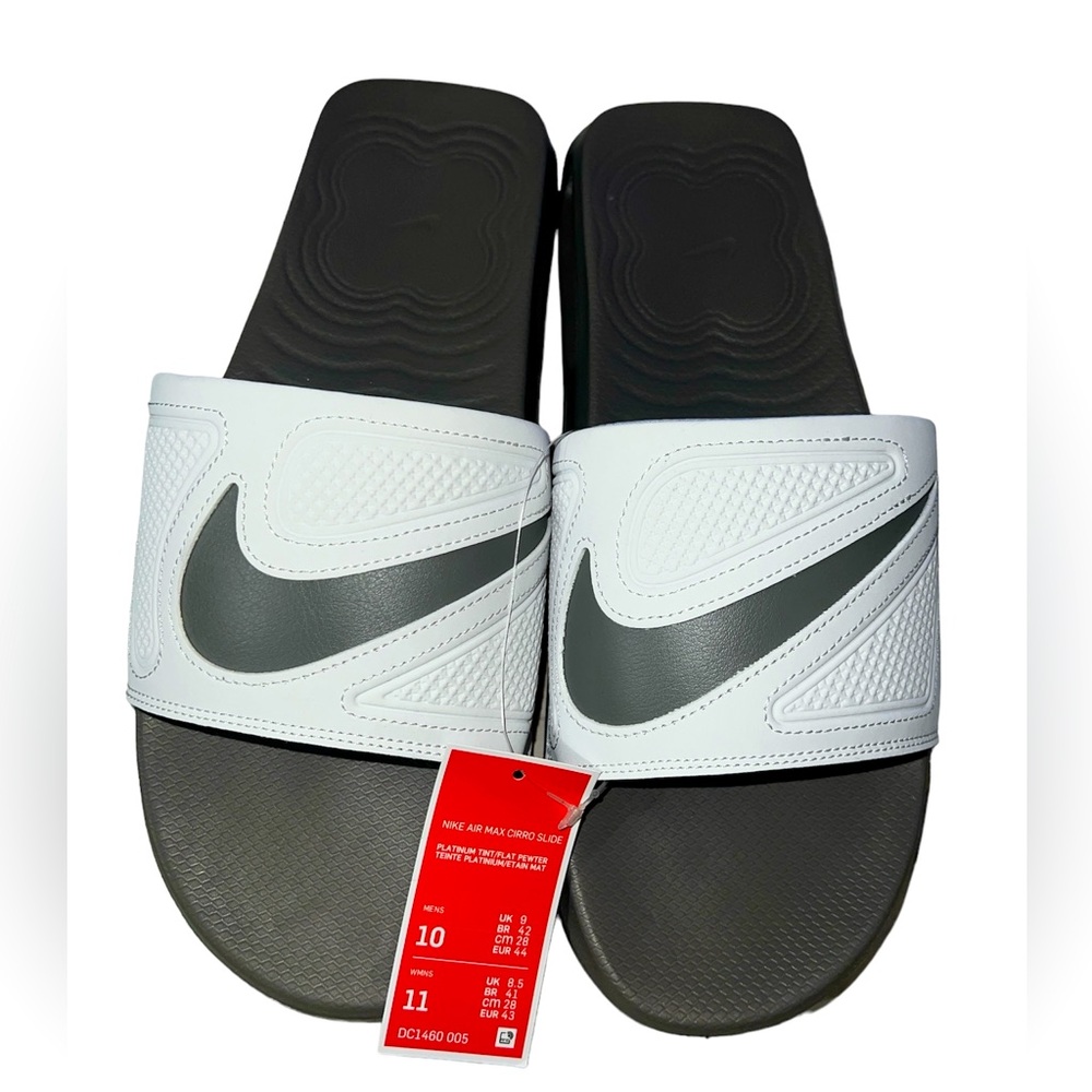 NIKE AIR MAX CIRRO SLIDE , white/grey size 10